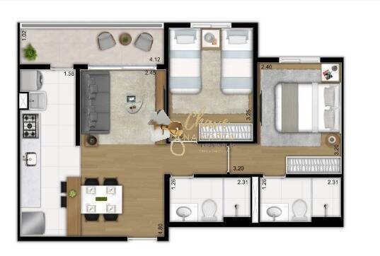 Apartamento, 2 quartos, 55 m² - Foto 23