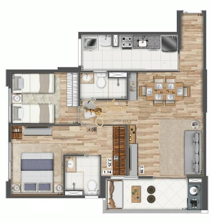 Apartamento, 2 quartos, 69 m² - Foto 28